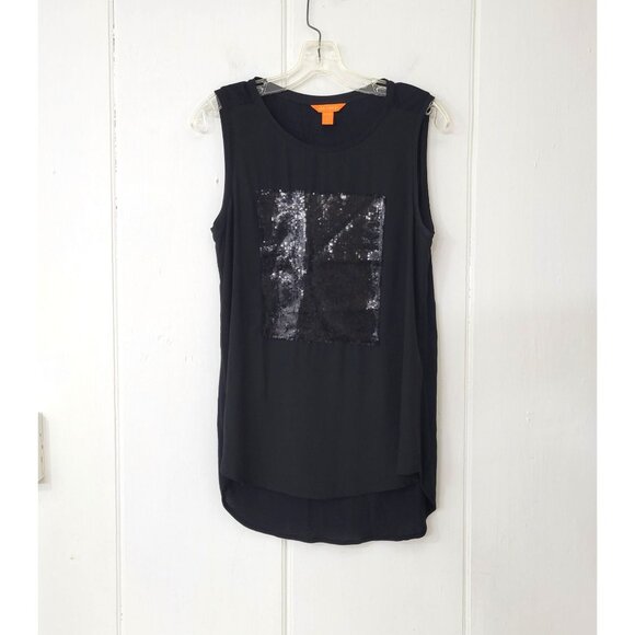 Joe Fresh Tops - Joe Fresh Sleeveless Black Blouse with Sequined Square Design